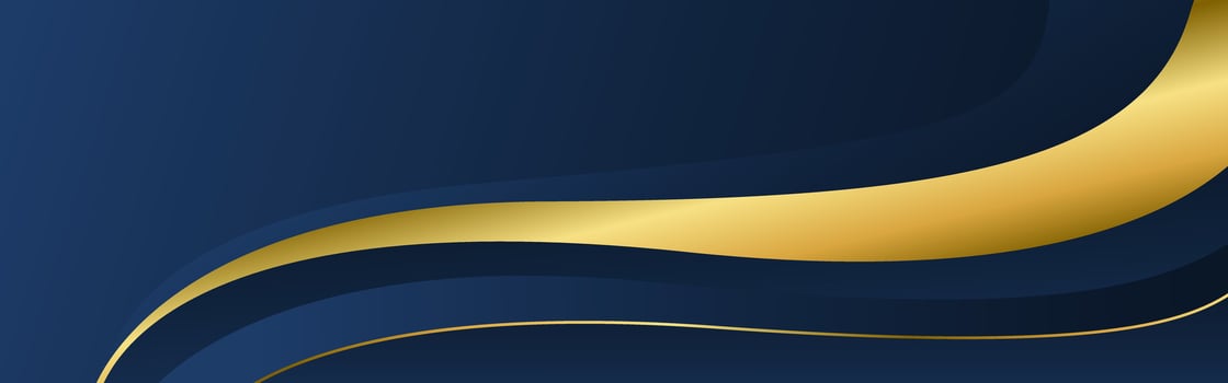 Abstract modern navy blue luxury banner background with gold accents vector