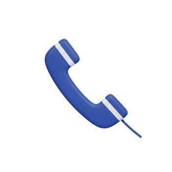 Blue telephone handset for communication calling device old style design png