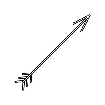 Arrow icon or sign. Outline illustration of arrow icon for web vector