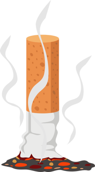 cigarette with smoke flat png