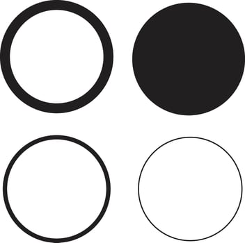 Circle Basic Shapes Silhouette Design On White Background vector