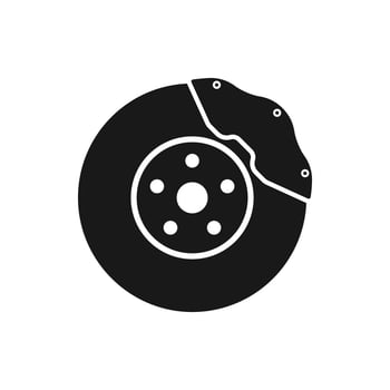 disc brake isolated icon on white background, auto service, repair, car detail vector