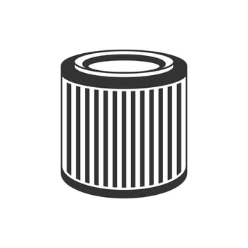 Car oil filter isolated icon on white background vector