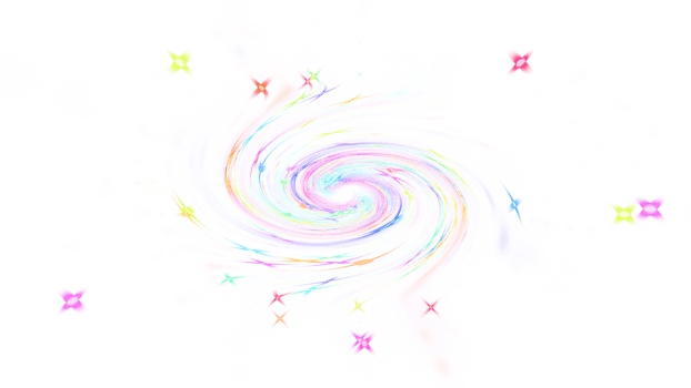 A spiral with colorful swirls on a transparent background png
