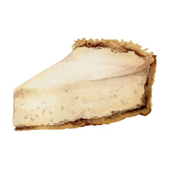 Slice of creamy cheesecake vector