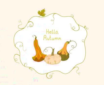Illustration of pumpkins for autumn decor vector