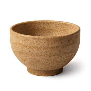 Simple Stone Pottery Bowl from Desert Landscape for Home Decor png