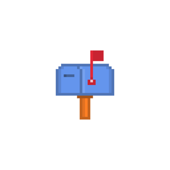 mailbox in pixel art style png