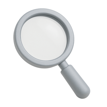 3D Matte Magnifying Glass Icon png