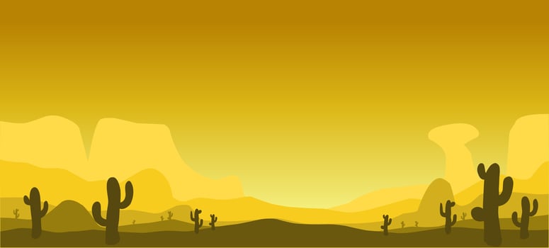 Hot view of the desert vector
