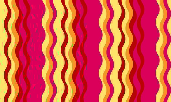 Vibrant wavy stripes in warm hues create a dynamic, retroinspired pattern perfect for backgrounds, textiles, or website designs. vector