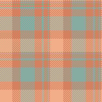 Silky texture pattern, 20s plaid background textile. Checking fabric seamless tartan check in orange and pastel colors. vector