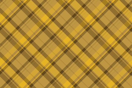 Luxurious check textile, halftone fabric tartan background. Festival seamless texture plaid pattern in amber and antique gold colors. vector