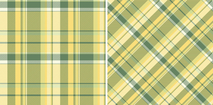 Two tartan patterns sidebyside. Calming earth tones and repeating geometric structures. Ideal for backdrops, textiles, and graphic design. vector