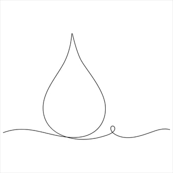 Single Continuous Line Drawing of a Water Droplet minimalist outline styleillustration vector