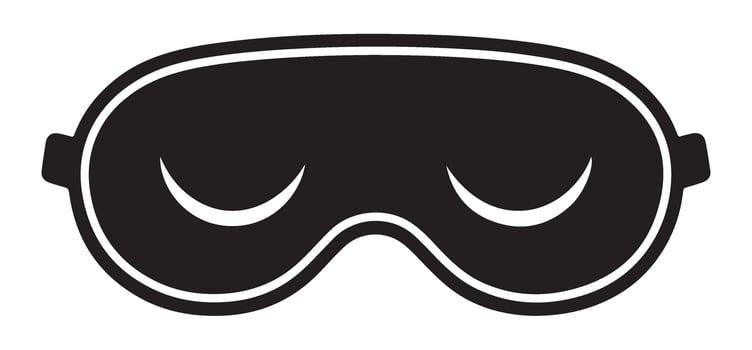 Relaxing Sleep Eye Mask Silhouette for Restful Nighttime Comfort vector
