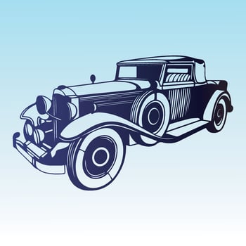 Vintage old car design vector