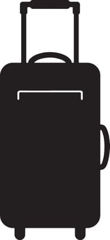 Stylish Black Suitcase Ready for Travel, Adventure Awaits A Simple Silhouette Icon - Professional digital artwork with vibrant colors and detailed composition vector
