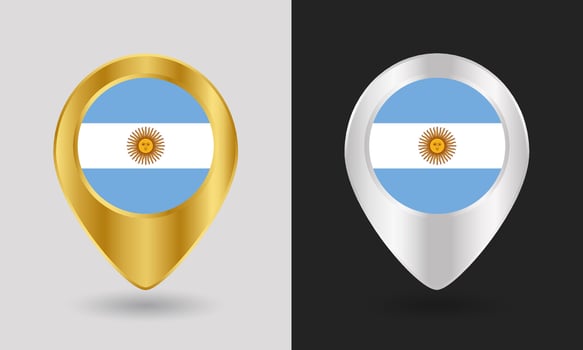 Argentina flag in stylish markers vector