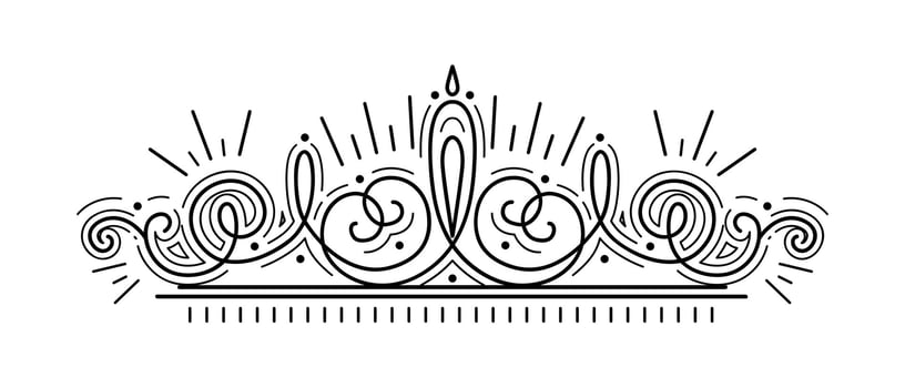 retro badge in ornament style on black and white colour vector