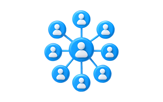People network isolated on transparent background png