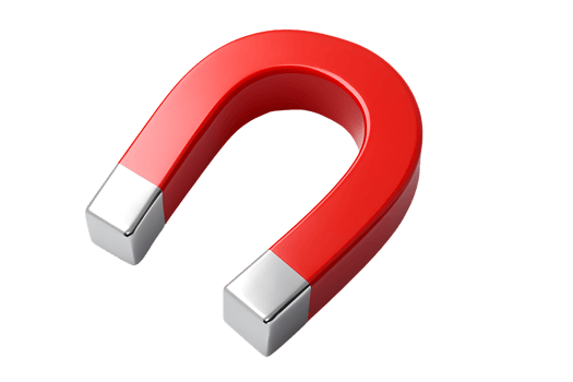 Horseshoe magnet isolated isolated on transparent background png