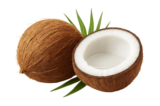 Coconut isolated on transparent background png