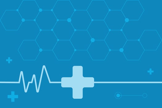 Medical Healthcare Background Abstract Blue Hexagon Design vector