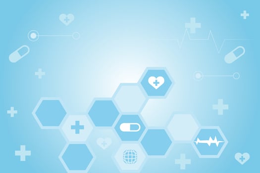 Medical Healthcare Background Hexagon Design Template vector
