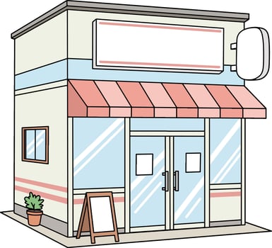 Cute Cartoon Convenience Store vector
