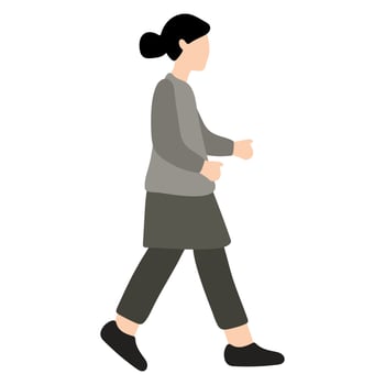 Woman Walking Illustration vector