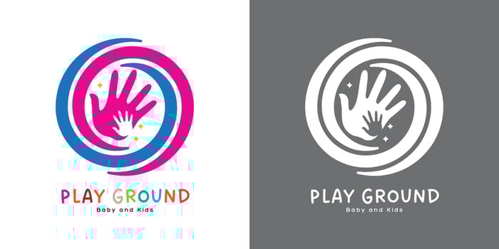 Cute kindergarten logo , perfect for school, daycare, kids education, and learning center. vector