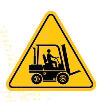 forklift sign hazard warning printable plaque sign at industry template design illustration vector