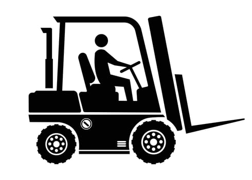 forklift illustration silhouette isolated object design vector