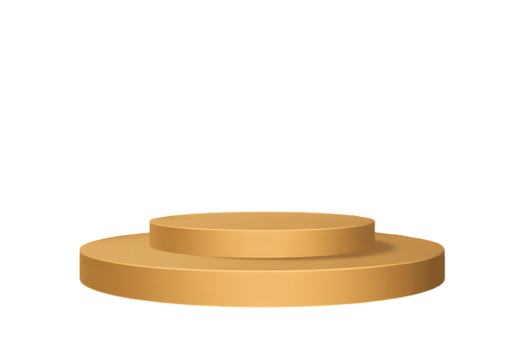 Empty golden podium, award ceremony png