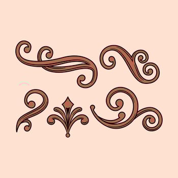 decorative swirls and flourishes vector