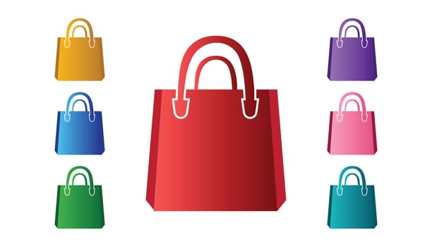 Colorful shopping bags illustration vector
