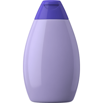 Purple Shampoo Bottle in Minimalist Design png