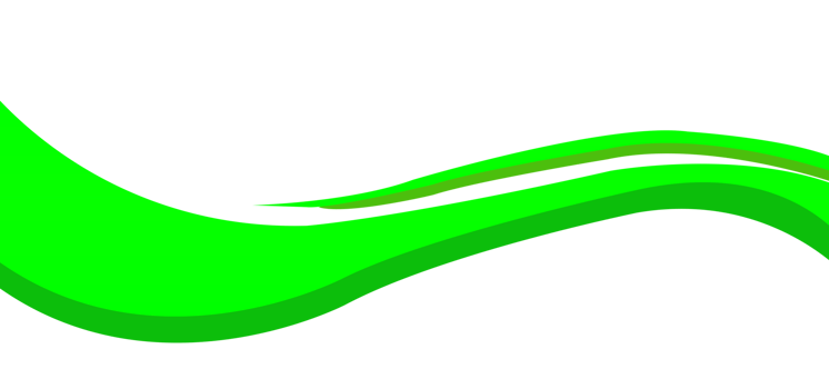 green wave on transparent background png