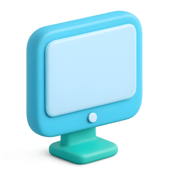 3D Pastel Monitor Icon png