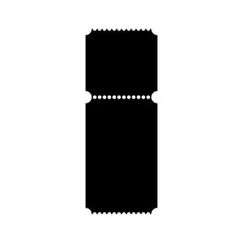 Cinema ticket icon. Cinema movie and entertainment theme symbol. Isolated design. illustration vector