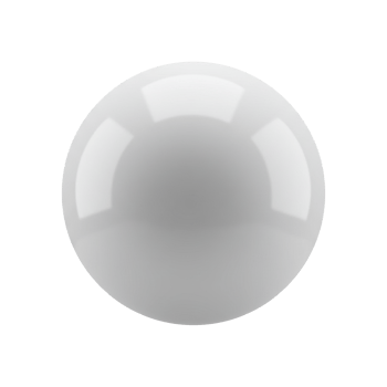 White ball mockup on transparent background png