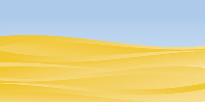 Two to one square background with gradient sand and sky waves pattern vector