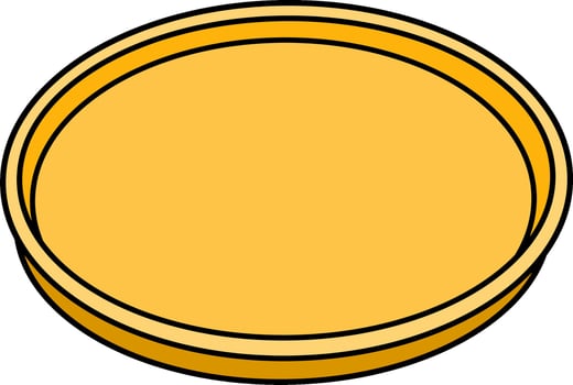 Empty Round Serving Tray Illustration vector