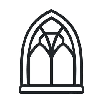 Gothic style architecture design for vintage appeal and decoration vector