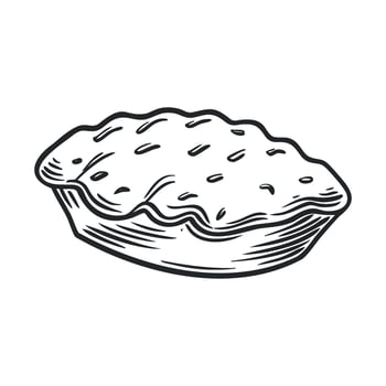 Delicious homemade pie for festive gatherings and celebrations vector