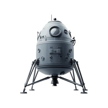 Spacecraft Lander Module. Space Exploration And Technology. Isolated On Transparent Background png