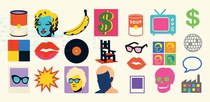 Pop Art Icon Set vector