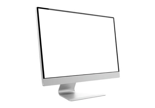 A computer monitor with a blank screen on it png