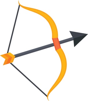 Archery Bow with Arrow vector